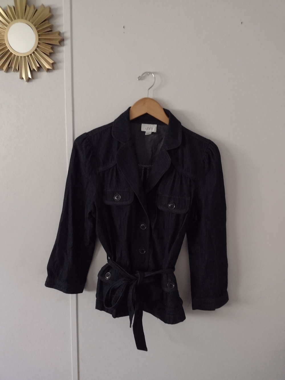 Ann Taylor Loft Blue Jean Jacket Large